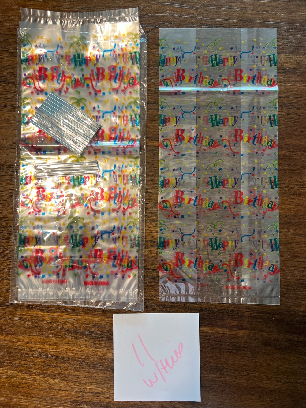 Brand New - Happy Birthday Treat Bags with Ties (11 Total)